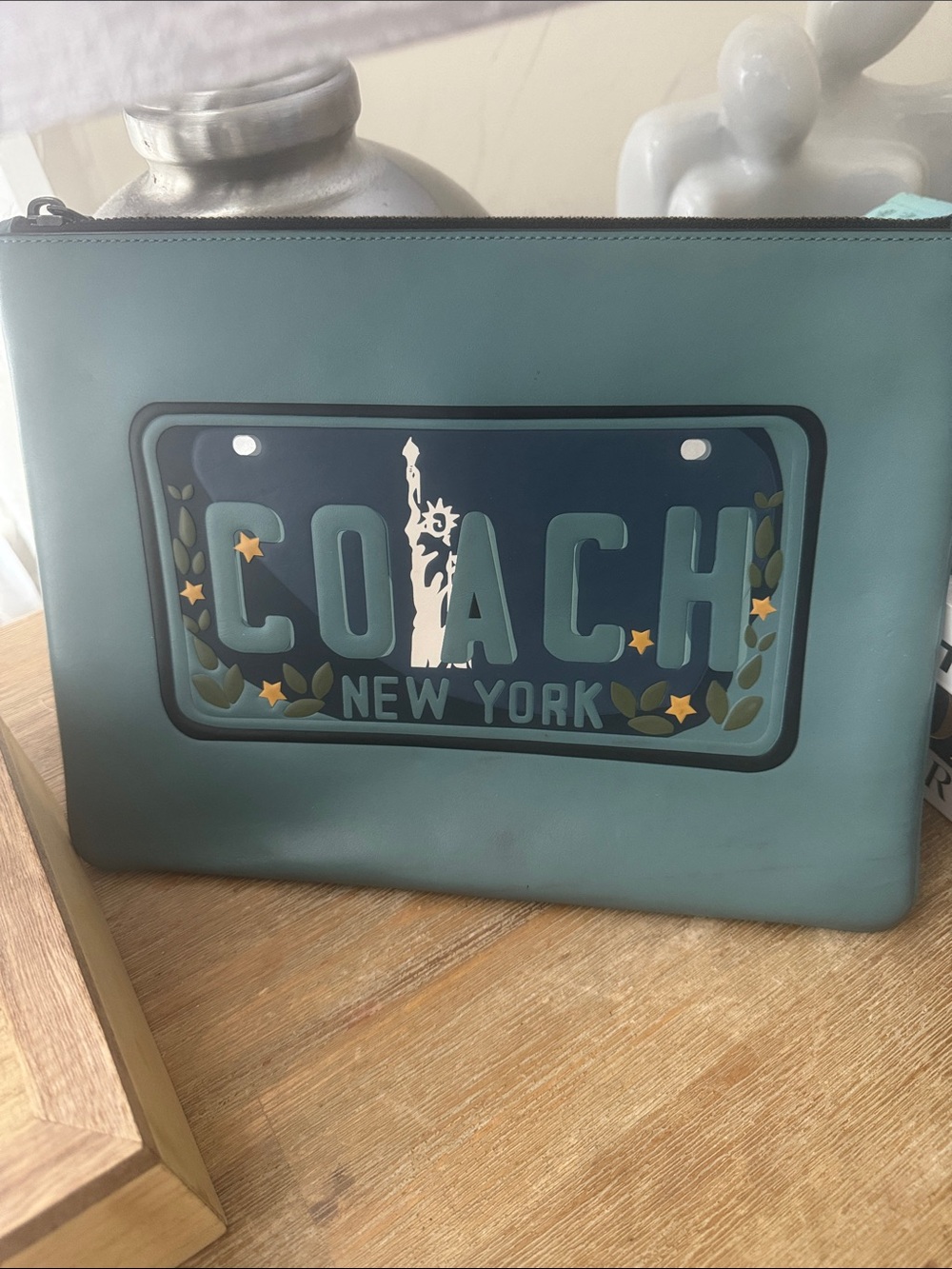 Coach New York License Plate Pouch